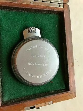 1942 Hamilton Bureau of Ships U.  S.  Navy Chronometer Watch Model 22 Runs 5