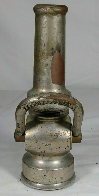 Antique Brass Fire Hose Nozzle With Handle Eureka Fire Hose Mfg.  Co.  Early 8 "