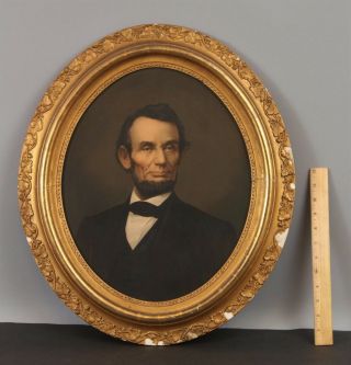 Antique President Abraham Lincoln E.  C.  Middleton Chromolithograph Canvas Print