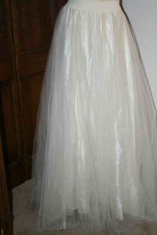 Vintage Ivory Wedding Dress Petticoat Long High - Waisted Tulle Jessica Mcclintock