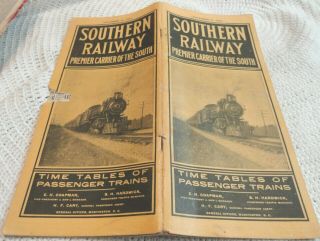 Antique Nov 16,  1913 Southern Railroad Timetable,  Southern Railway Lines