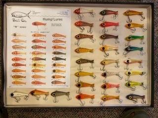 Vintage Texas Fishing Lures Complete Set Of Hump M Series Lures Bingo Era