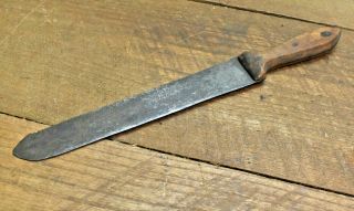L1197 - Antique Kitchen Bread Knife Saw Civil War Era Marked Pa? Not Disston