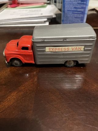 Vintage Japan Sss Shioji Express Van Delivery Box Truck Friction Toy Antique Vtg