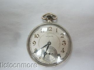 Antique 10k Gf Art Deco Waltham Grade 225 17j 12s Pocket Watch 1926 Micrometer