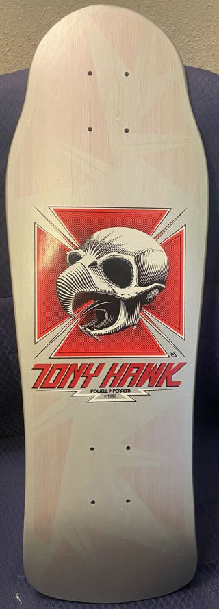 Vintage Powell Peralta Tony Hawk Bones Brigade 1983 Silver Chicken Skull Og