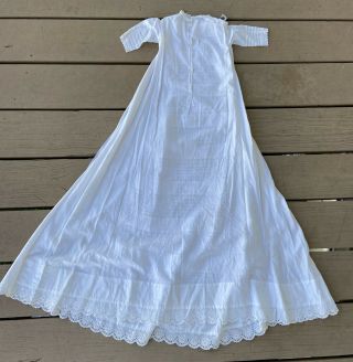 Long Antique Christening Dress For Child Or Doll