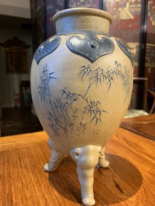 Antique Chinese Yixing Zisha Vase China Asian 4