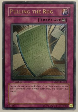 Yu - Gi - Oh Pulling The Rug - Ston - En060 - 1st Edition - Ultimate Rare Lp