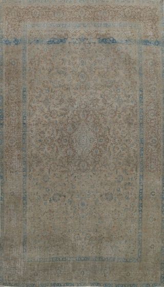 Antique Muted Traditional Distressed Area Rug Evenly Low Pile Hand - Knotted 8x12