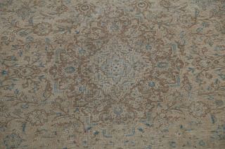 Antique Muted Traditional Distressed Area Rug Evenly Low Pile Hand - knotted 8x12 4