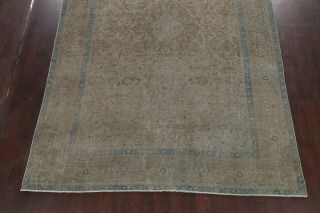 Antique Muted Traditional Distressed Area Rug Evenly Low Pile Hand - knotted 8x12 5