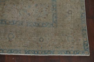 Antique Muted Traditional Distressed Area Rug Evenly Low Pile Hand - knotted 8x12 6