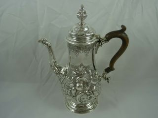Magnificent Victorian Silver Coffee Pot,  1845,  839gm