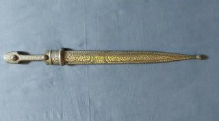 Antique Russian Cossack/caucasus Silver Dagger • 19th Century • Ca.  1820/1850