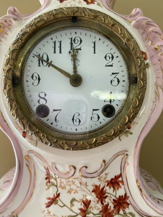Antique Porcelain Mantle Clock 2