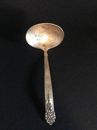 Silverplate King Edward National Silver Co.  Moss Rose Gravy Ladle 7/8 " Nm