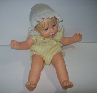 Vintage 1985 Hasbro Wide Eyed Real Baby Doll By Judith Turner,  Outfit