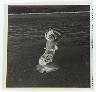 Bettie Page 1954 Camera Negative Bunny Yeager Estate Smiling In Bikini 3