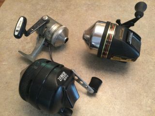 Fishing Reels Vintage Zebco 2020 Pro Staff & Sterling Feather Touch U.  S.  A.