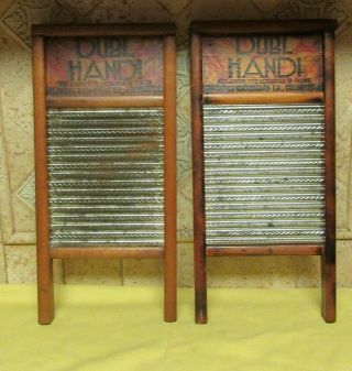 Vintage Dubl Handi Columbus Washboard Co Wood Metal Decor