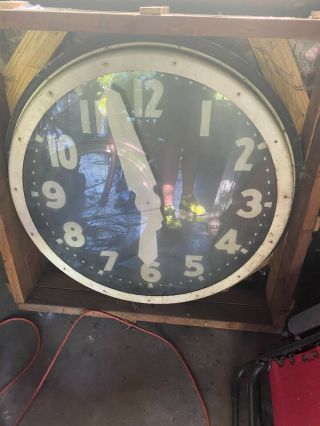 Large (3 Ft Dia. ) Antique Neon Clock