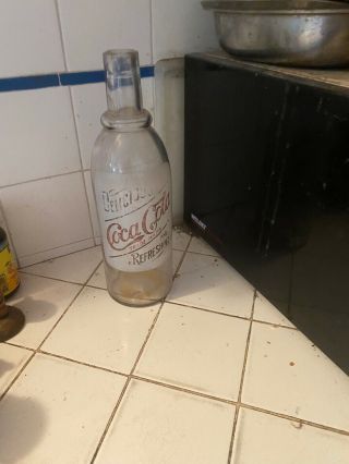 Antique Delicious Coca Cola Glass Syrup Bottle