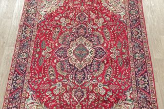 Vintage Floral Traditional Oriental Area Rug Hand - Knotted RED WOOL Carpet 6 ' x10 ' 3