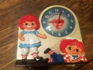 Htf 1974 Vintage Raggedy Ann & Andy I Love You Talking Alarm Clock