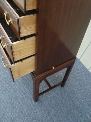 61966 HICKORY CHAIR Banded Mahogany Silverware Silver Chest Server Cabinet 5