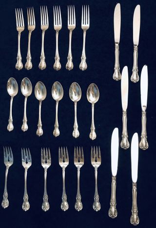 Old Master By Towle Sterling Silver Flatware Set For 6 Service