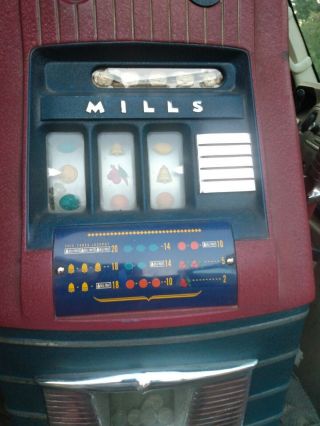 1946 Mills " Jewel Bell " Antique Nickel Slot Machine