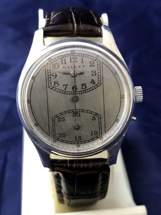 Veryrare Gallet Multichron Regulator Venus 140 Doctors Antique Chronograph Watch