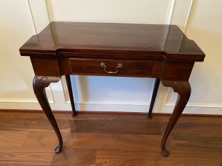 Antique Queen Anne Style Mahogany Game Table
