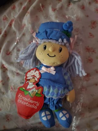 Strawberry Shortcake Blueberry Muffin Ragdoll Toy With Tag Approx 6 Inches