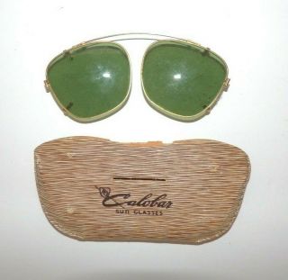 Calobar Vintage American Optical Clip - On Sunglasses With Case