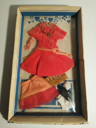 Nib Vintage Libby Littlechap Ya Ya Dress 1306 Remco 1963 Outfit Remco Red