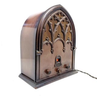 Vintage Echophone Tube Radio Gothic Cathedral Model S - 5 1930 ' s Antique 5