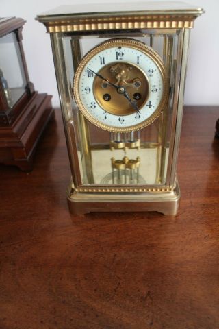 19thc French Japy Freres Four Glass Crystal Regulator Clock Fully Serviced