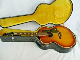 1970s Epiphone Jumbo Vintage Acoustic Guitar Ft - 570 Sb " Sheraton,  " Japan W/case