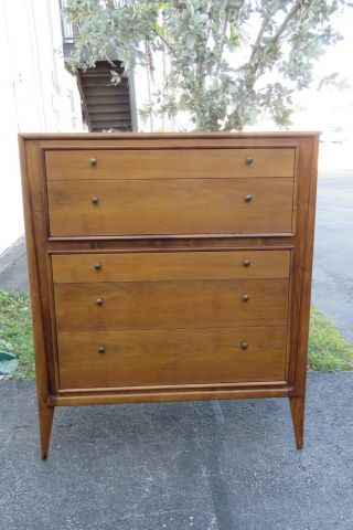 Mid Century Modern Tall Chest Of Drawers By Facade 1906