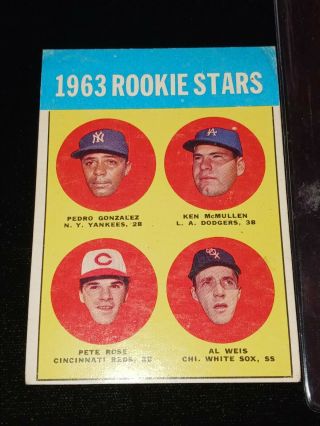 1963 Topps Pete Rose Rookie 537 Baseball Card Came Back From Psa As Altered