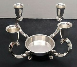 Vtg.  Reed & Barton Silver Plate Candle Holder / Epergne Centerpiece 4 Arms 331