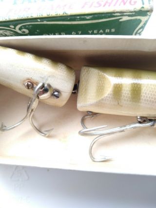 Pflueger Palomine old fishing lure glass eyes jointed pike 3