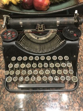 Antique Underwood Typewriter W/ Case Vintage