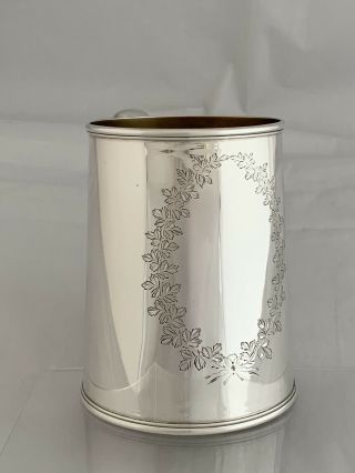 Victorian Antique Silver PINT MUG TANKARD 1883 London Henry Curry Sterling 3