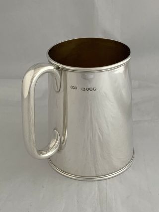 Victorian Antique Silver PINT MUG TANKARD 1883 London Henry Curry Sterling 5