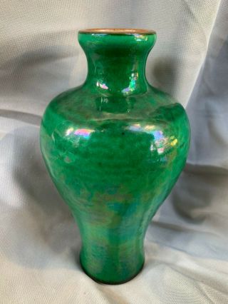 Antique Chinese China Green - Glazed Crackle Export Porcelain Vases