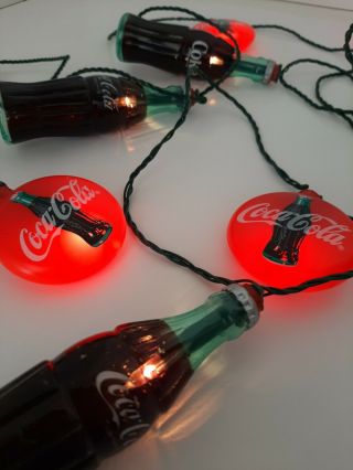 Coca Cola Coke Bottles And Emblems String Light Set 14 Foot 10 Lights