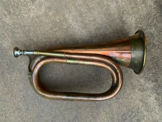 Wonderful Vintage - Antique Copper And Brass Bugle 11.  5 " Tall 4 " Bell